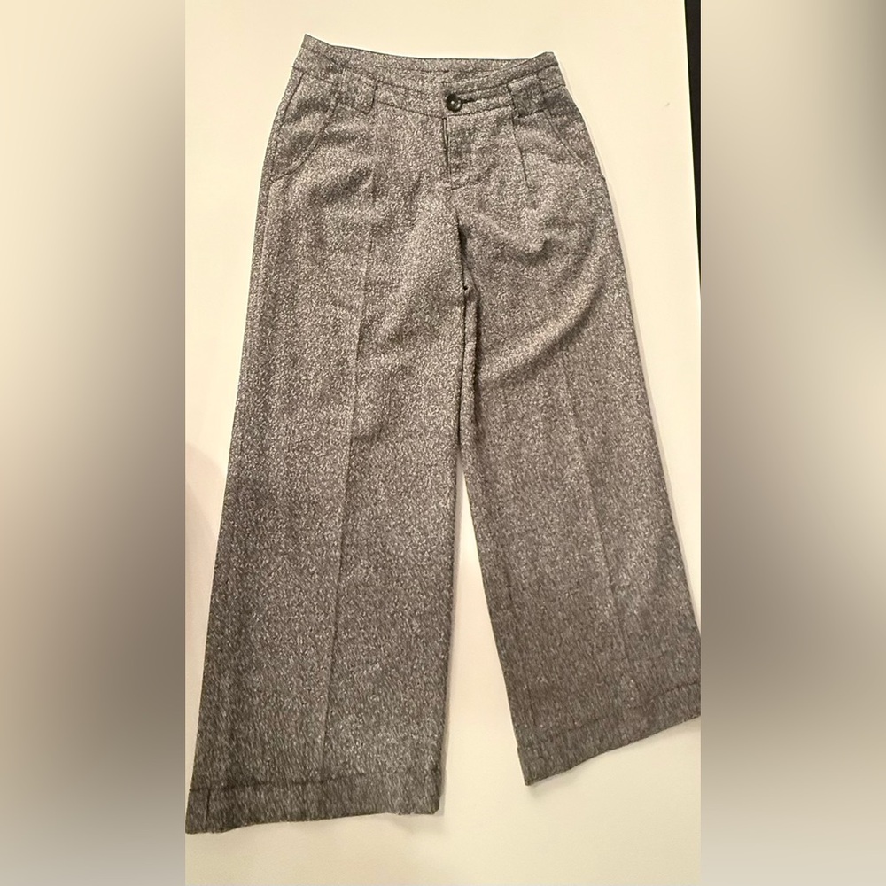 Free People FP Collection
"Kate" Tweed Wide-Leg
Trousers - Size 4
